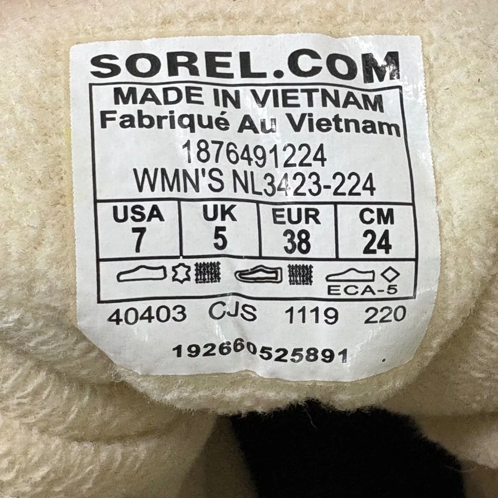 Sorel‎ Explorer Joan Boots Womens 7 Waterproof Winter Camel Brown Suede Wool